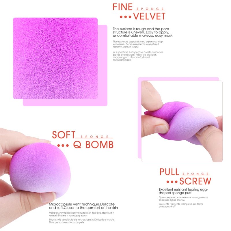 Makeup Blender Cosmetic Puff Makeup Sponge Cushion Foundation Powder Sponge Beauty Tool Women Make Up Accessories images - 6