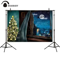 Allenjoy christmas backdrop winter snowflake pine Fairytale Santa Claus new year Nativity photo background photophone photocall