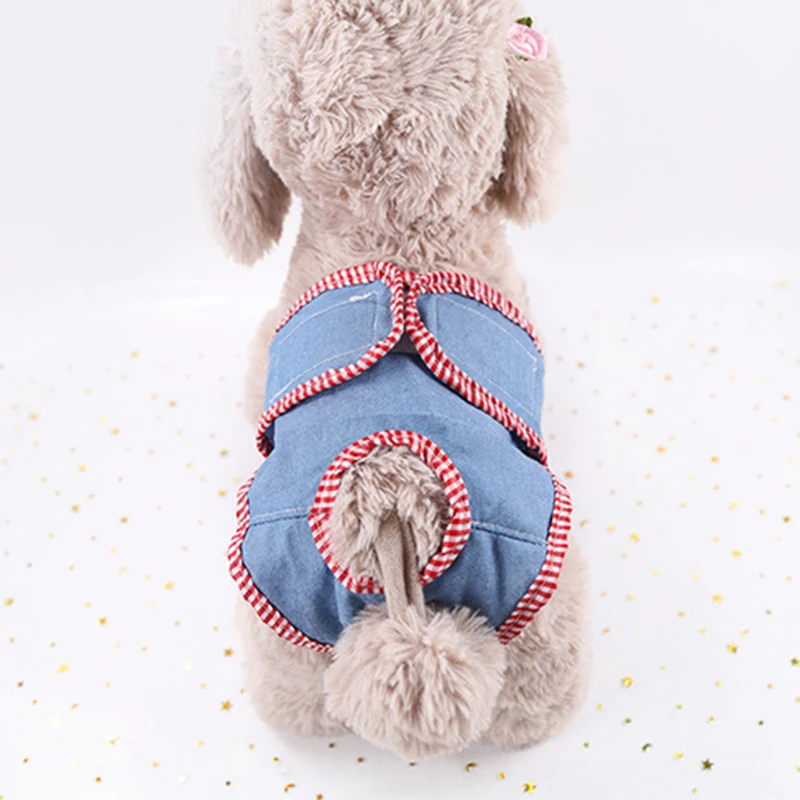 

Drawstring Female Dog Diaper with Hollow Out Design Durable Reusable Adjustable Long Lasting Water Absorption for Dogs WWO66