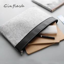 Ginflash 1pc a4 envelope multifuncional saco de dados potável escritório estacionário breve caso zip pasta saco penicl saco apenas