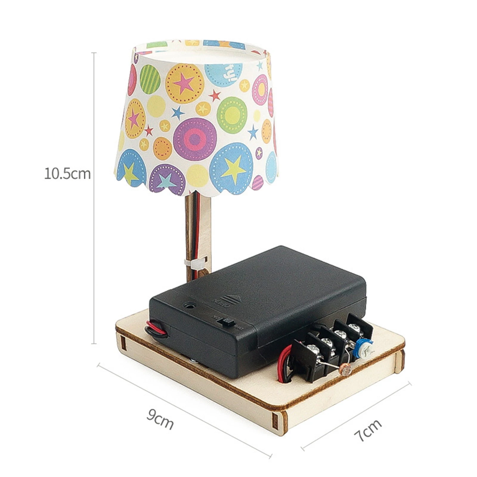 Kids Science Experiment Kits Mini Light control Desk Lamp DIY Wooden Puzzles Assembly Toy Children School Project Educational