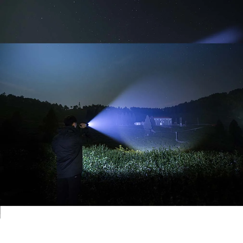 Linterna de alta potencia XHP70 con carga USB, luz LED potente, zoom retráctil, batería 18650 o 26650