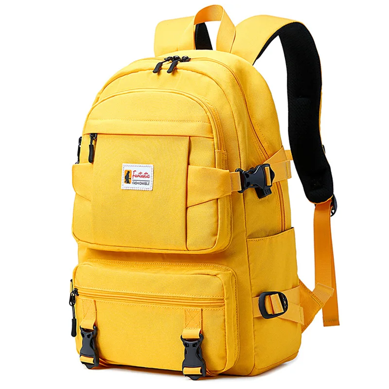 Fashion Yellow Backpack Children School Bags For Girls Waterproof Oxford Large School Backpack For Teenagers Boys Schoolbag