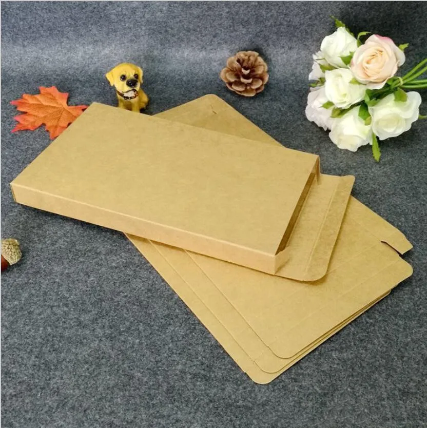 10pcs Flat Type 350gsm Papercard Kraft Box For Masks/postcards/photos/envelope/phone case Packaging Paper Box