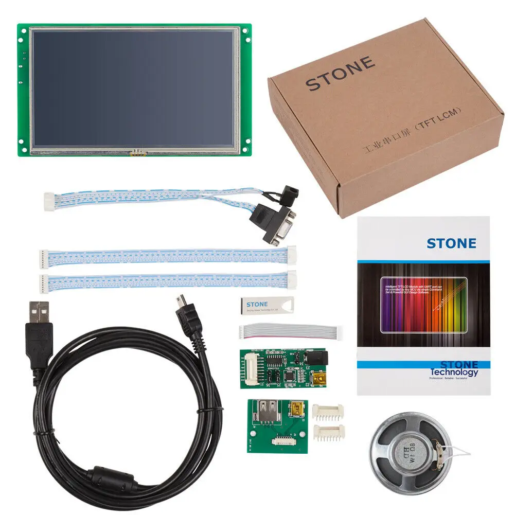Steen 7 Inch Hmi Smart Tft Lcd-scherm Module Met Controller Board + Programma + Touch Screen + RS232/RS485 Interface