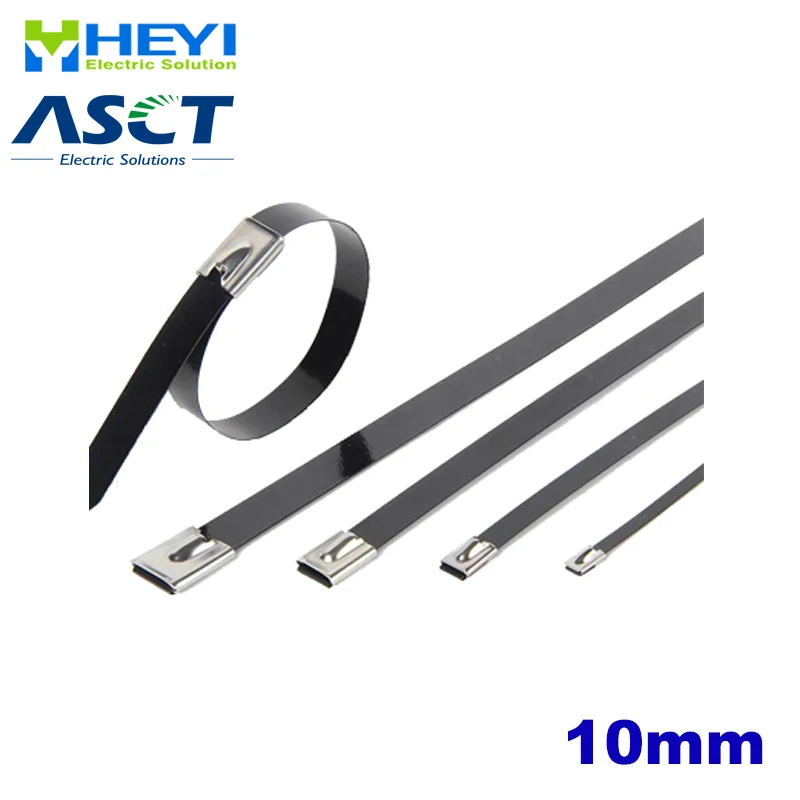 10PCS 10x100mm10*200mm 10x300mm 10*400mm 10x500mm Ball self-locking stainless steel spray cable tie Multi-Purpose Locking