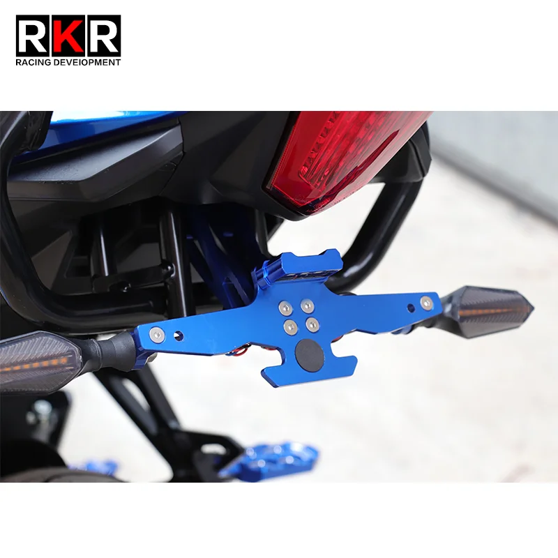 For Suzuki GSX250R Gsx250 Motorcycle Modified Rear License Plate Mount Holder Frame With Folding And Adjustable Rear Tail