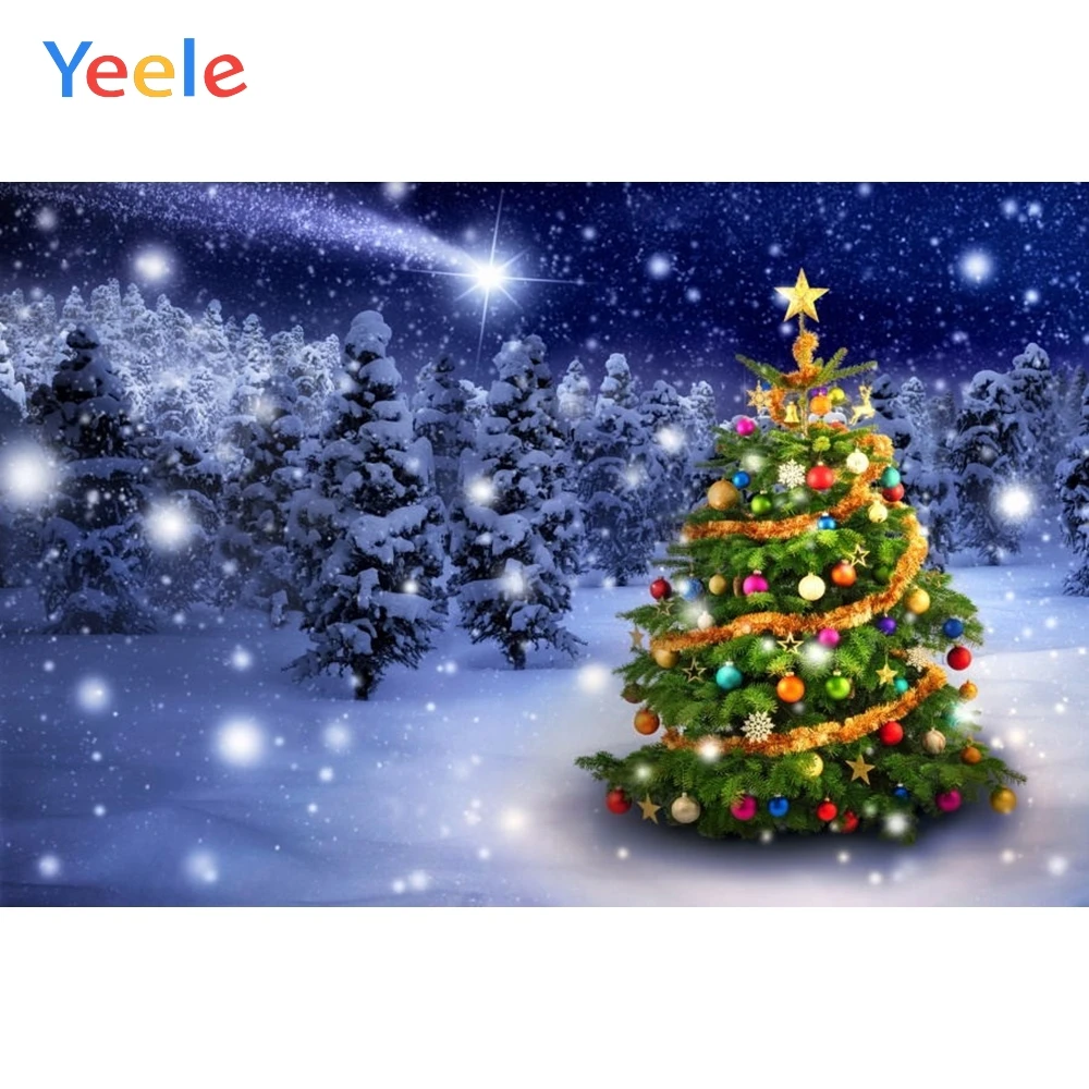 

Winter Snow Christmas Tree Snowflake Dreamy Scene Baby Portrait Backdrop Photography Background For Photo Studio Photophone