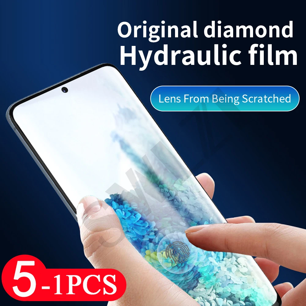 5-1Pcs Not Glass for samsung galaxy s21 Ultra s20 FE s10 lite s7 edge s8 s9 plus hydrogel film protective phone screen protector