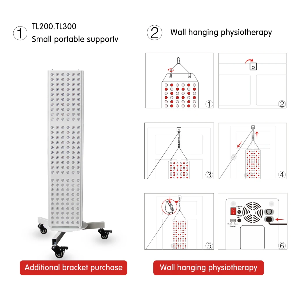 Nenhuma cintilação tl300 cobertura de corpo inteiro terapia vermelha luz infravermelha 660nm 850nm led de alta potência luz vermelha pele terapia