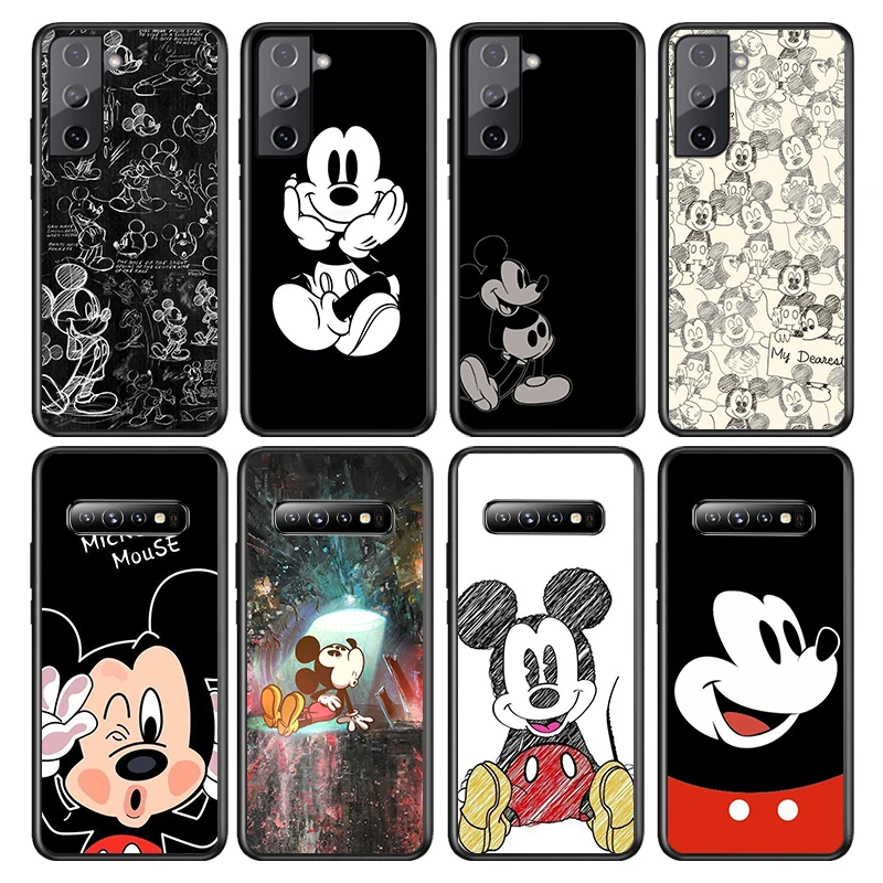 

Mickey Mouse For Samsung Galaxy S23 S22 S21 S20 Ultra Plus Pro S10 S9 S8 S7 4G 5G Silicone Soft Black Phone CaseCapa