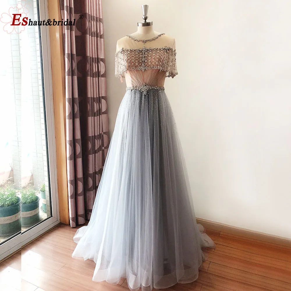 Luxury O-Neck Evening Dresses for Women 2024 Crystal Sleeveless Aline Sequin Long Formal Wedding Prom Party Gowns Customized