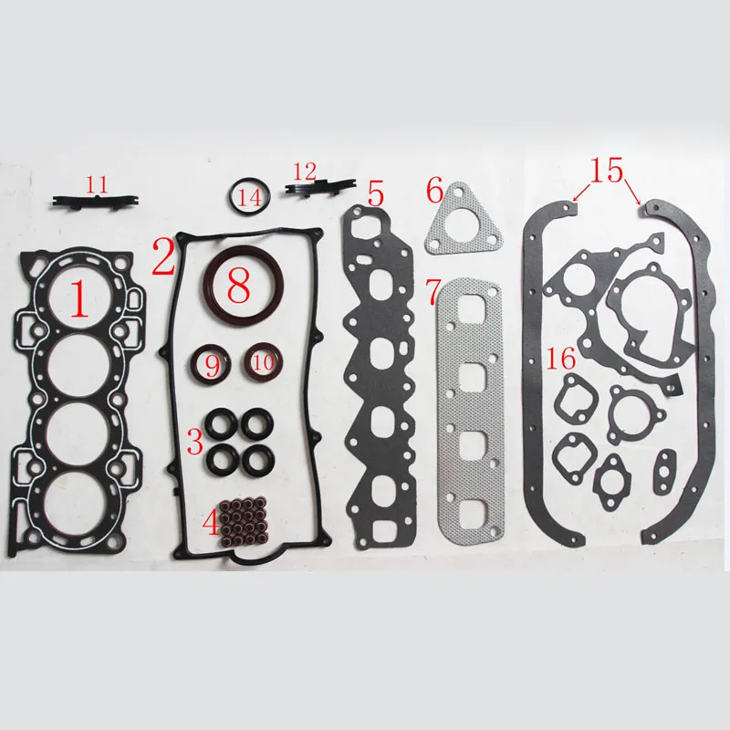 HCE HC-EJ HDC HD-E For DAIHATSU FEROZA CHARADE APPLAUSE TERIOS 1.3 Full Set Engine Rebuild Kits Engine gasket 50120700