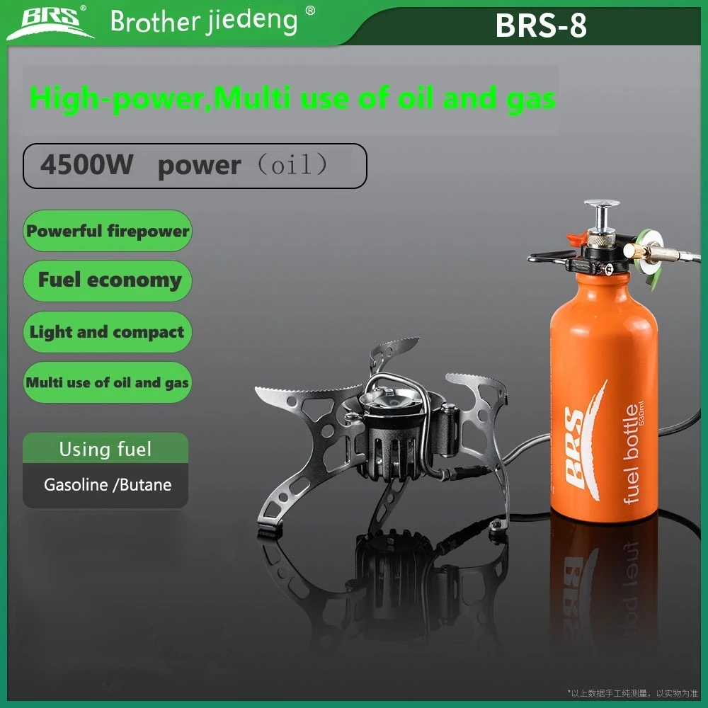 BRS Multi Fuel Outdoor Stove Cooker Portable Kerosene Stove Burners Outdoor Camping Picnic Cooking Foldable Gas Stove BRS 8