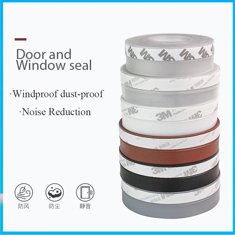 

5M Sealing Strip door and window Self-Adhesive Seal strip Silicon Rubber 2019 TOP seam Windproof Silicone