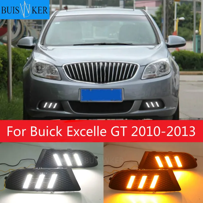 

2pcs LED DRL daytime running light For Buick Excelle GT 2010-2013 White yellow blue Front Fog Lamp Day Light