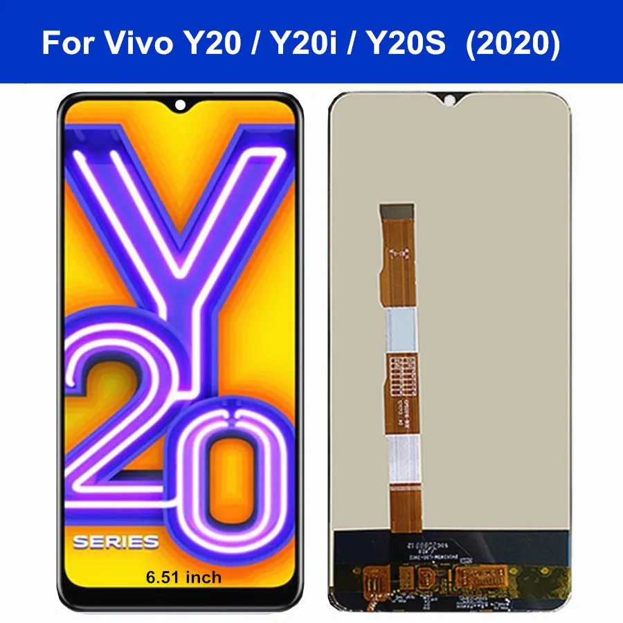 

6.51" For Vivo Y20 / Y20i / Y20S 2020 v2027 v2029 LCD Display Touch Panel Glass Screen Digiziter Assembly Replacement