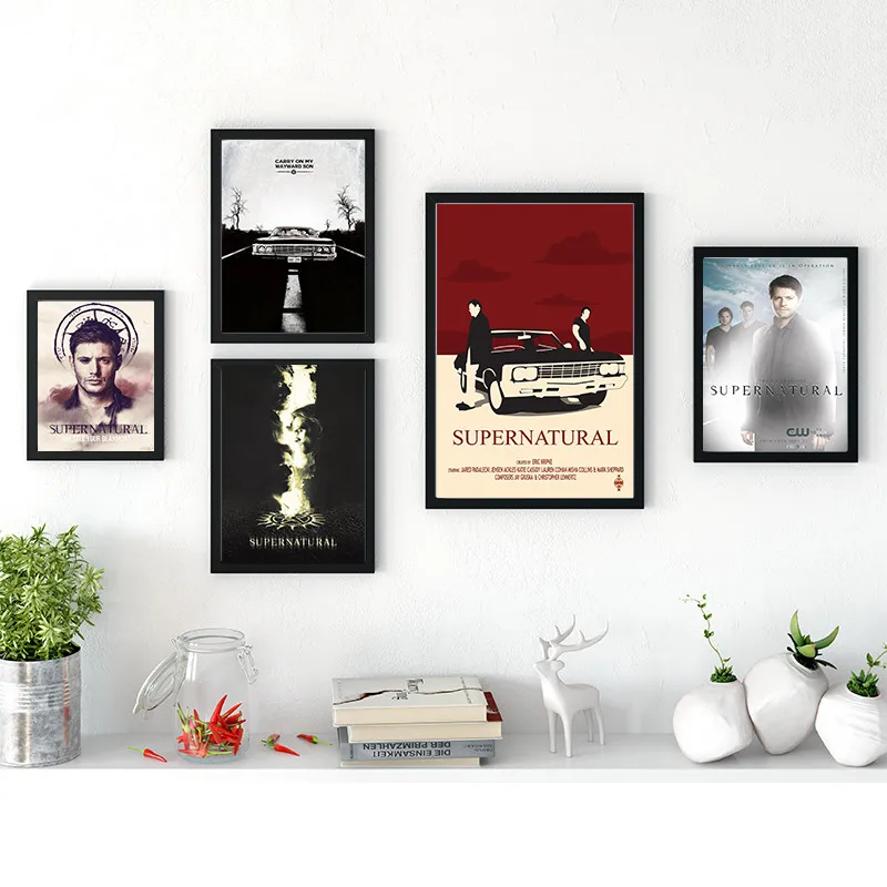 TV Play Series Supernatural White Coated Paper Poster Art Home Decor Bedroom Living Sofa Wall Decor Picture Painting