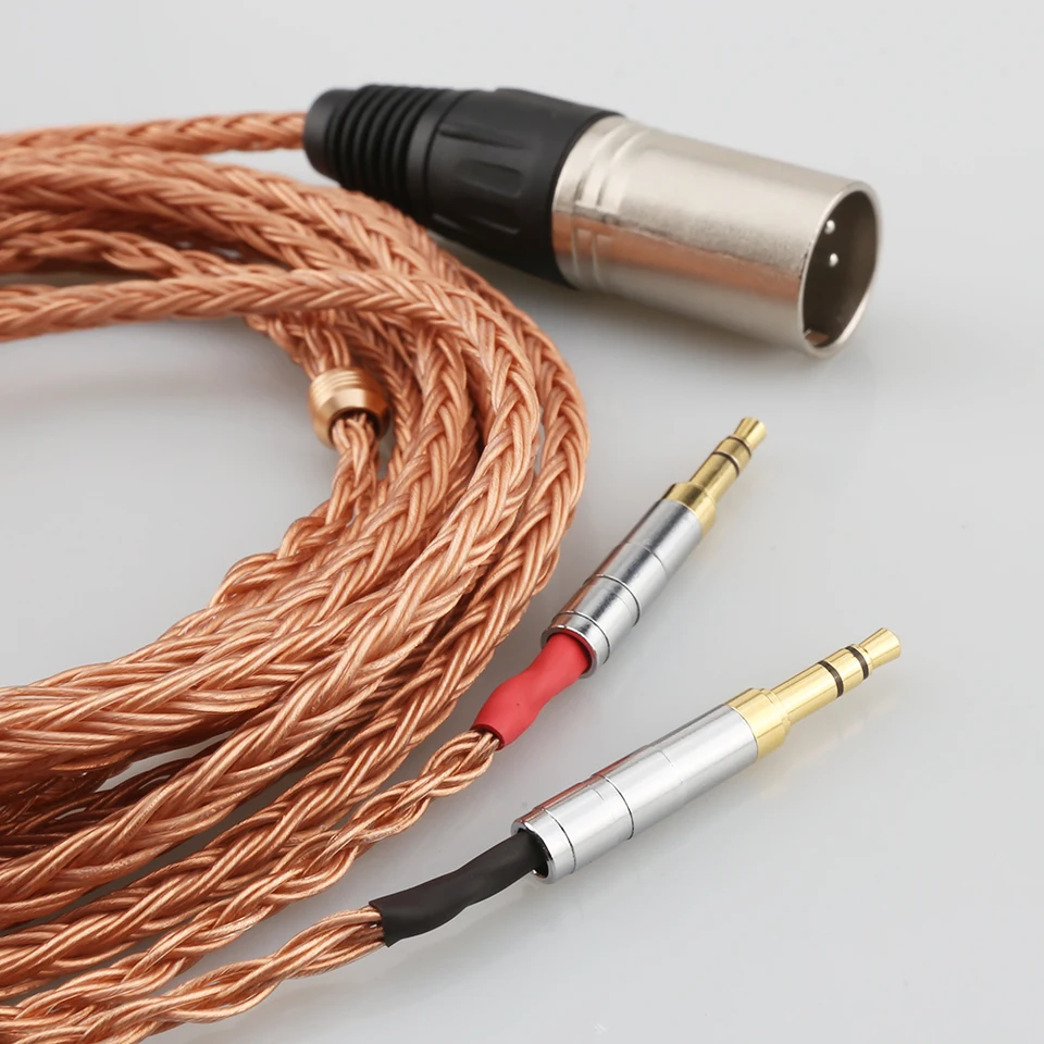HiFi XLR 3.5/4.4mm 16 Cores 99% Pure 7N OCC Copper Headphone Cable