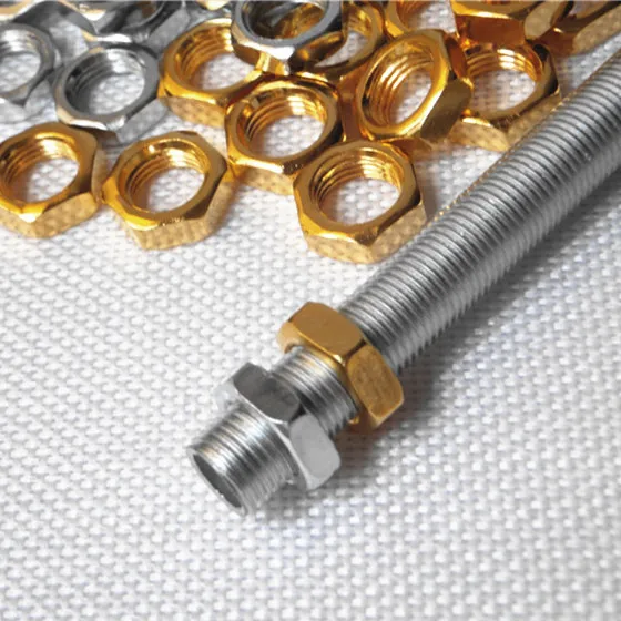 15PCS  3,4,5,6,7mm thick Golden Chrome color M10 Screw Nut Hex Nuts Hexagonal DIY