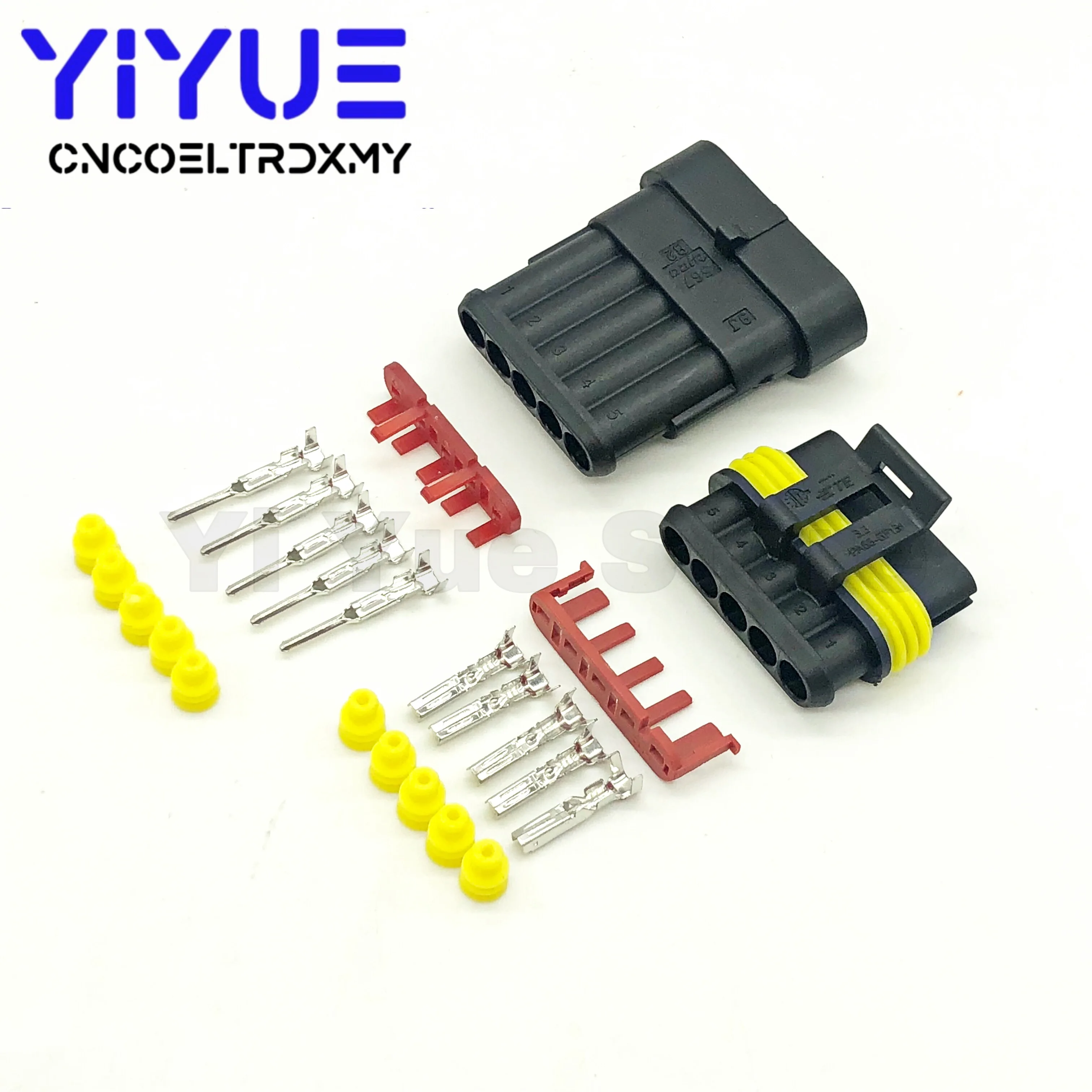 1 set 1/2/3/4/5/6 Pin Way AMP Tyco Super Sealed Automotive Wire Connector Electrical Plug Terminals for Cars