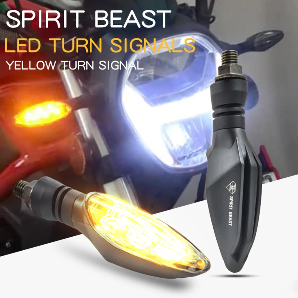 Universal Motorcycle Turn Signal Lamps Flasher LED Direction Lights For CB650F CBR650F MT09 Ninja250 XMAX250 Z1000 Waterproof