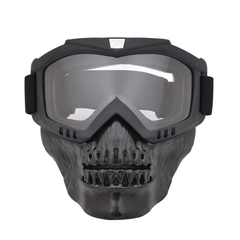 Máscara de calavera para disparar Paintball con gafas de visión nocturna, máscara táctica militar a prueba de explosiones, máscara de juego de