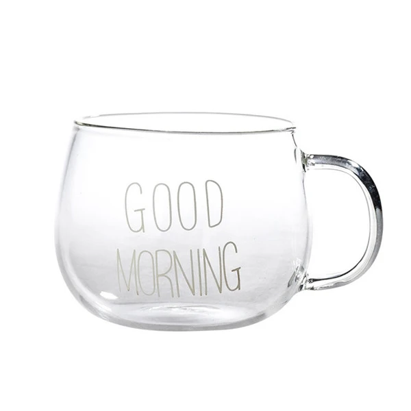 Brief Transparent Glas Tasse Kreative Kaffee Tee Getränke Dessert Frühstück Milch Tasse Glas Tassen Griff Drink Paar Geschenke