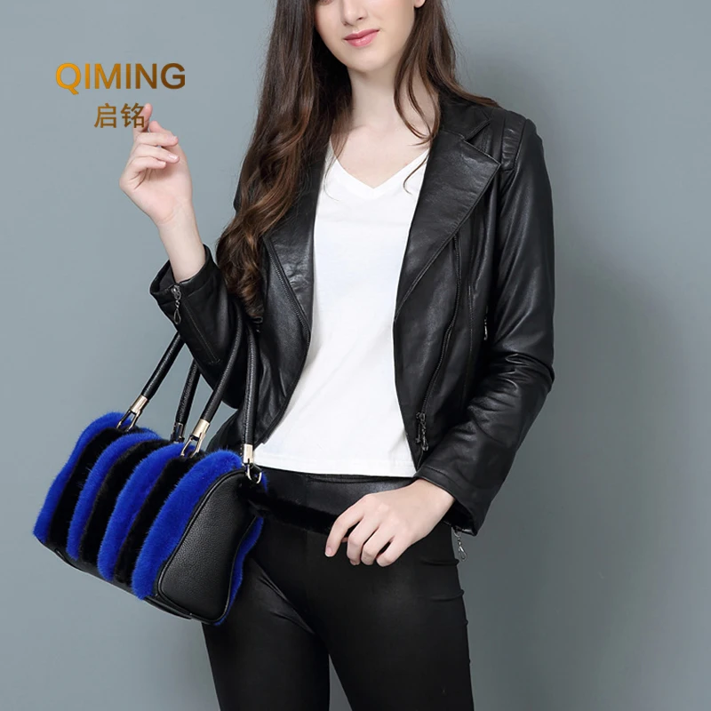 Real Mink Fur Bag Shoulder Bag Luxury Women Purses and Handbags High Quality Fur Crossbody Bags For Women Handbag