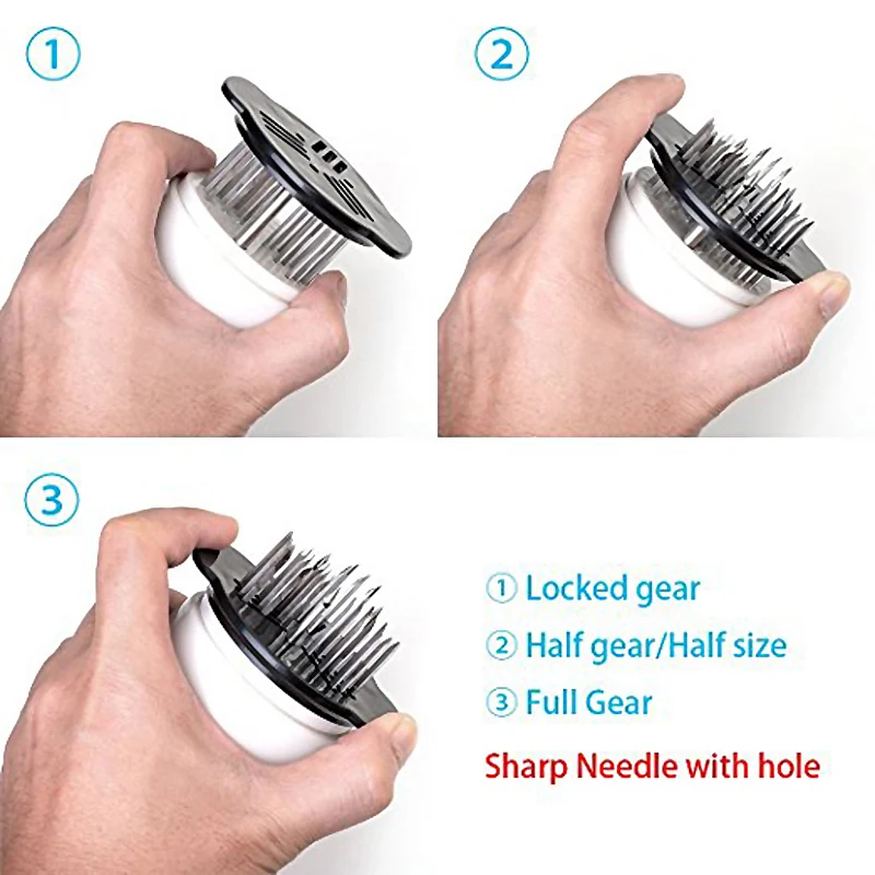 Stainless Steel Needles Spice Syringe 2 In 1 Meat Tenderizer Marinade Injector Barbecue Seasoning Sauce Injectors Kitchen Gadget