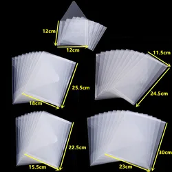 10pcs-40pcs Transparent Plastic Folder Storage Bags Envelopes For Cutting Dies Stamps Paper Cardstock Organizer Holders Bags