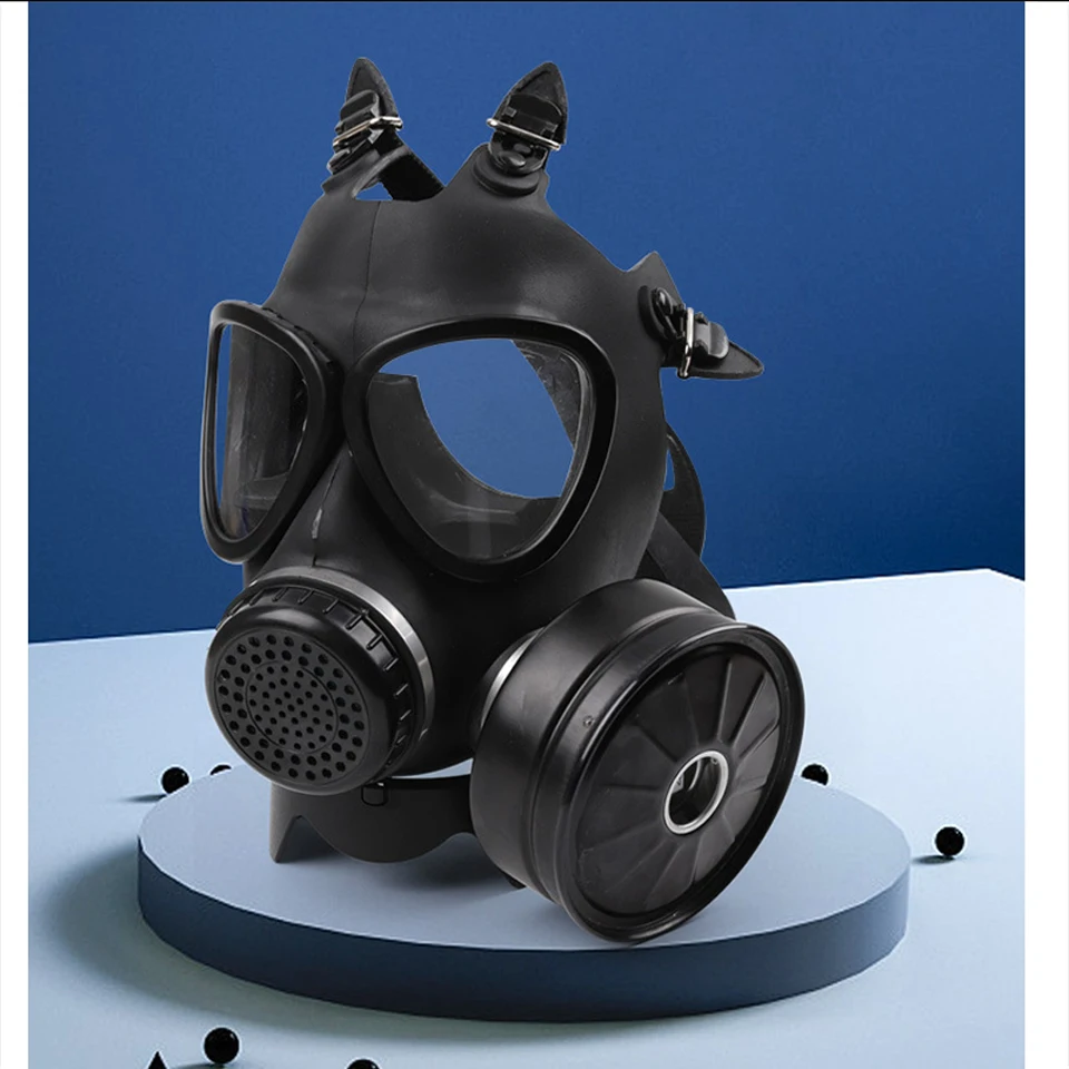 

Full Face Mask formaldehyde Protection Grimace Rubber Head Wear Respirator Paint Spraying Decoration Gas Mask Chemical Protect