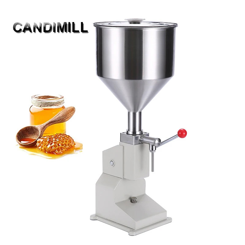 

CANDIMILL 5-50ml Hand Pressure Liquid Filling Machine Shampoo Liquid Manual Filler Cream Honey Liquid Paste Packaging Equipment