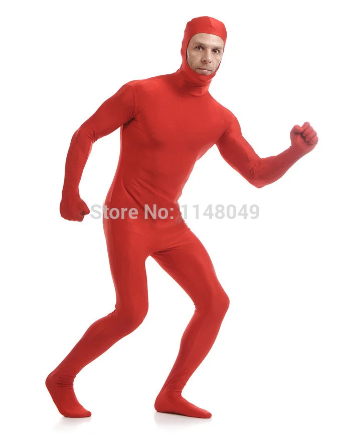 

Red Open Face Spandex Zentai Suit Spandex Bodysuit