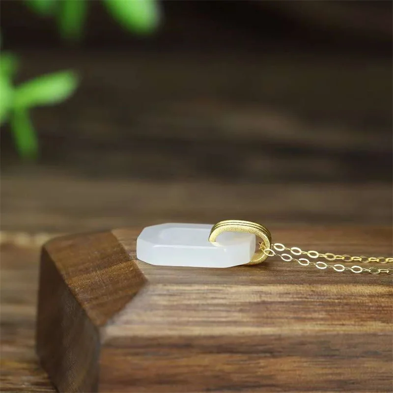 Hot Selling Natural Hand-carved Jade 925silver Gufajin Necklace Pendant Fashion Jewelry Accessories Men Women Luck Gifts