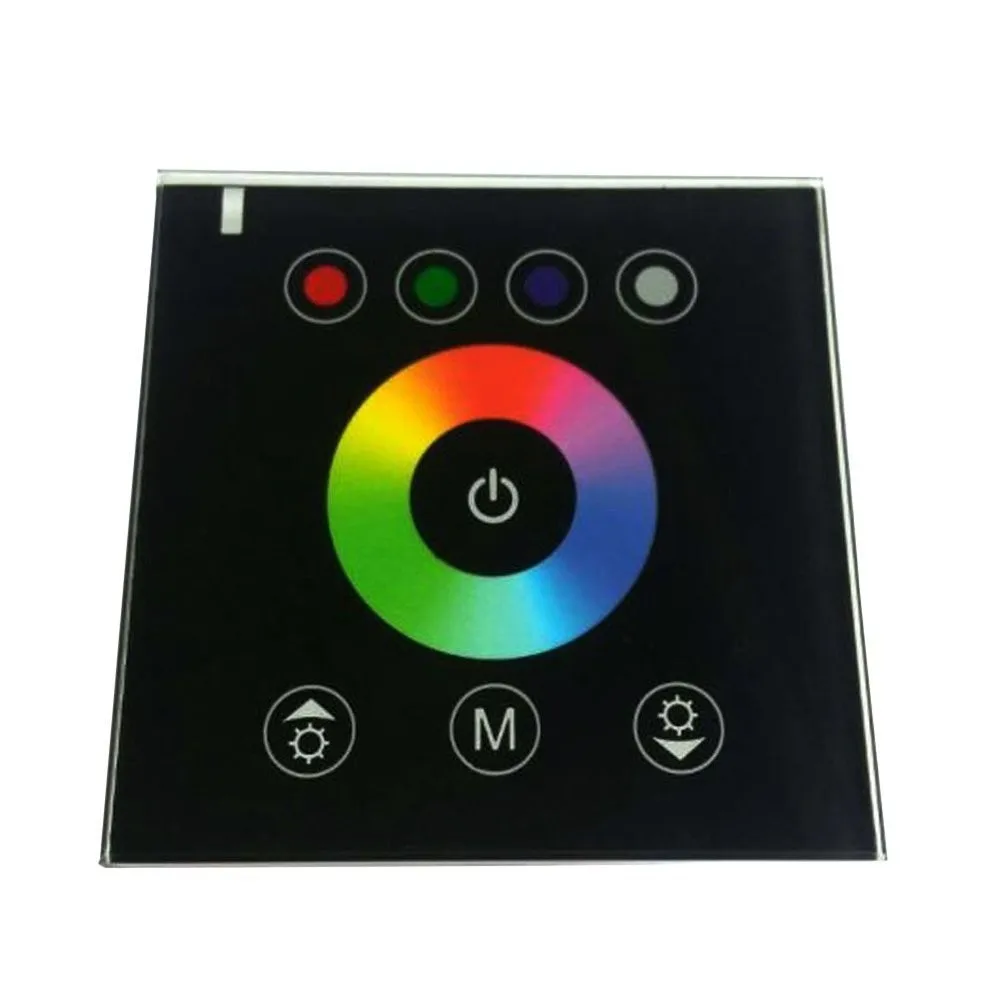 Max 384W DC12-24V RGBW Led Touch Panel Controller Dimmer Common Anode Connection Black Color