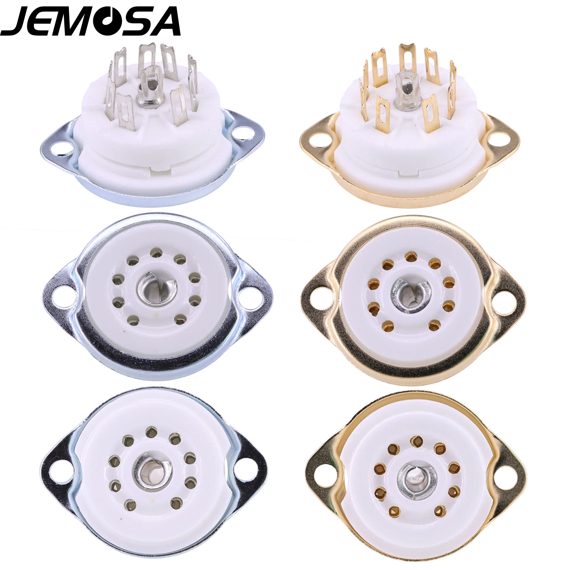 9PIN rury gniazdo ceramiczne B9A zawór podstawa rury 12AX7 12AU7 ECC83 EL84 6922 ECC88 ECC82 wzmacniacz lampy elektronowej w stylu Vintage Audio HIFI