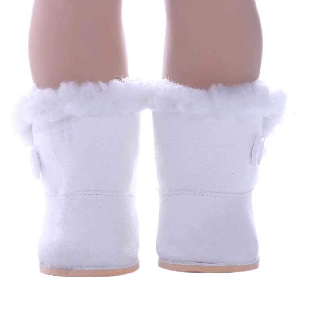 Handmade Doll Plush Boots For American 18 Inch Girl Toys 43 Cm Born Baby Doll Shoes Items Clothes Accessories Nenuco Generation