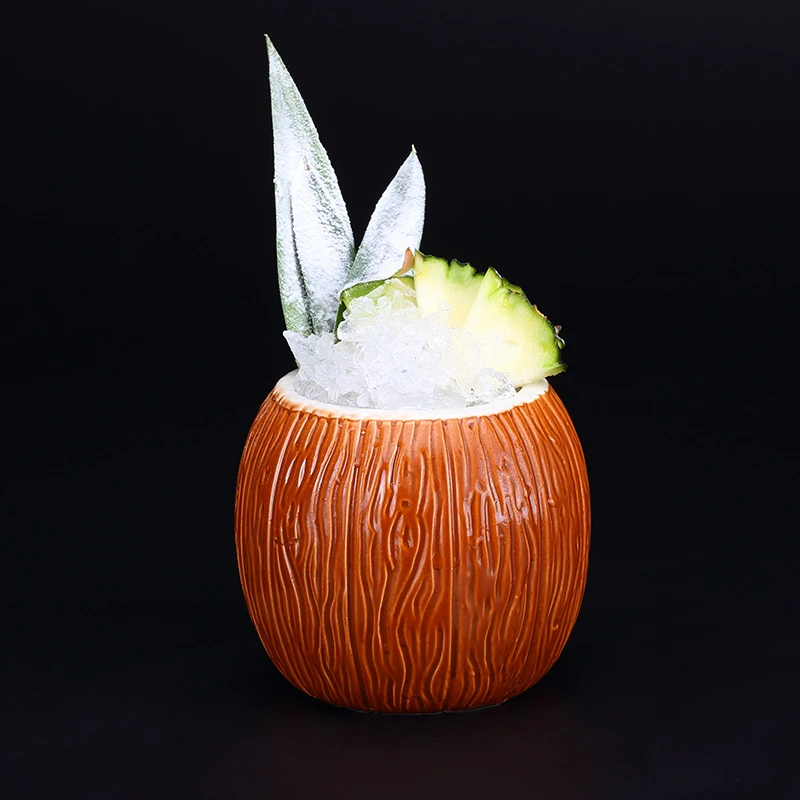 

550ml Coconut Shape Hawaii Tiki Mugs Ceramic Mug Mug For Gifts Cups And Mugs Cocktail Cup