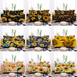 Kawaii Flower Printing 3D Sofa Covers Elastic Sofa Slipcovers Stretch Couch Cover Sofa Protector Cover 1/2/3/4 Seaters Textiles
