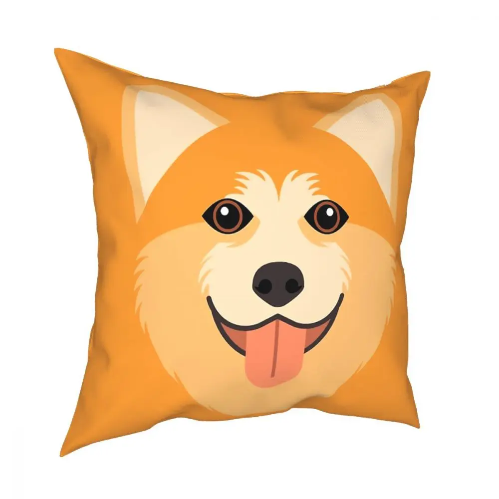 Shiba Inu Dog Square Pillow Case Polyester Throw Pillow Akita Inu Lover Cute Animal 45*45cm Pillowcase