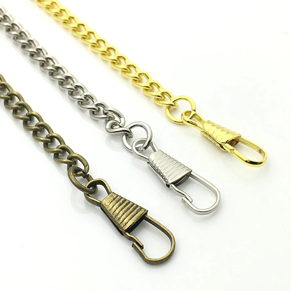 Bronze/Silver Vintage Style For Choice Alloy Pocket Watch Holder Necklace Chain For Men Women Collares