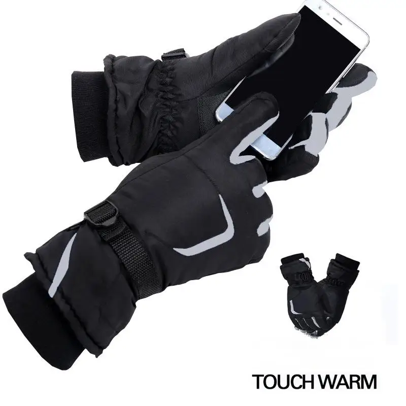 Cool Winter Ski Gloves Men's and Women's Fashion Outdoor Sports Cycling Split-Finger Touch Screen Warm Gloves  A558