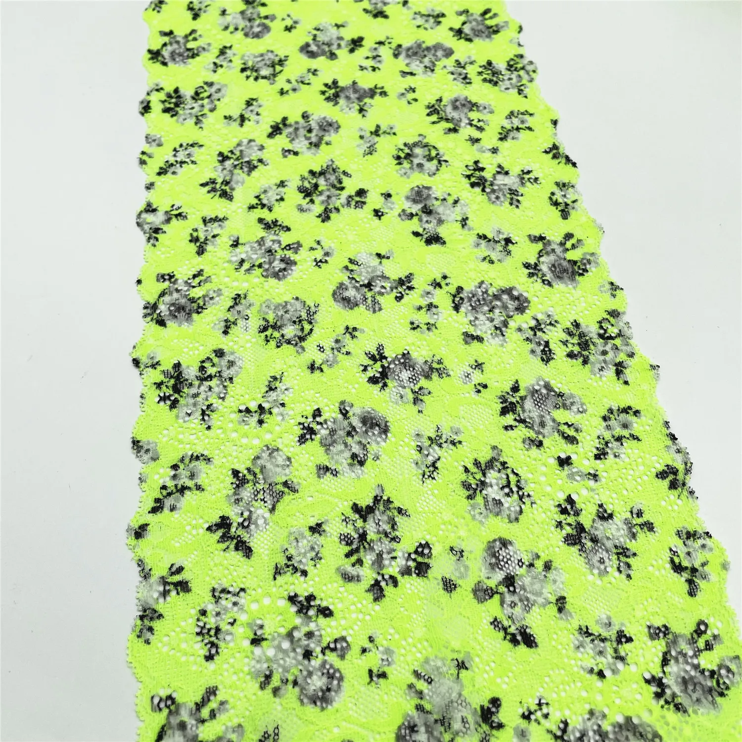 3y/lot Width 7 1/2 inch (19cm)Green Black Grey Stretch Lace Trim Clothing Sewing Craft DIY Apparel Fabric Lace Garment Accessory