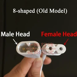 T4 T5 T8 Bracket Light Male and Female Plug Connector Dual Connector Power Cord for Philips Old New Model NVC (2 Holes)