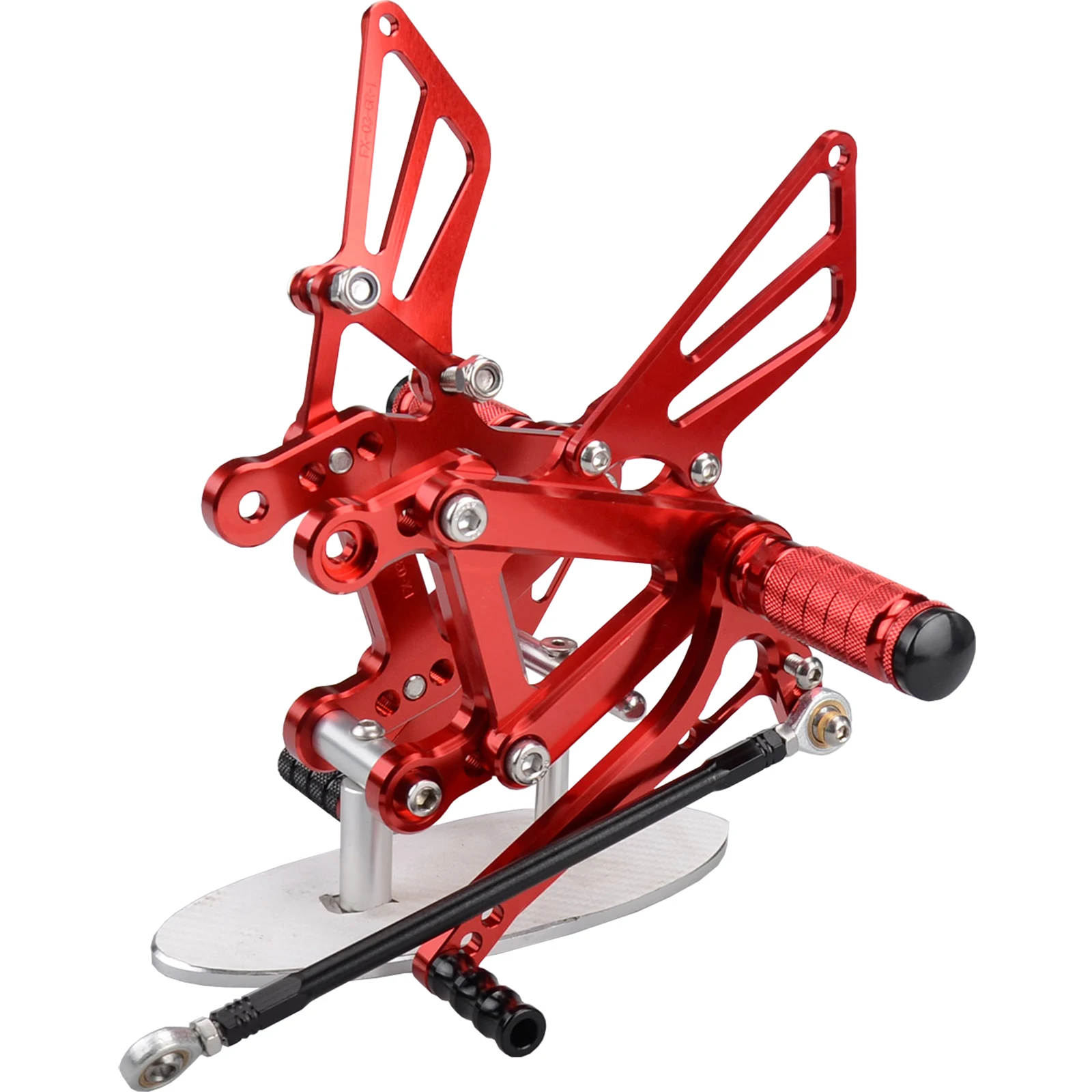 CNC Racing Rearset Adjustable Rear Sets Foot pegs For Kawasaki NINJA ZX6R 1998-2002 ZX9R 1999-2003 ZZR600 2005-2008 RED