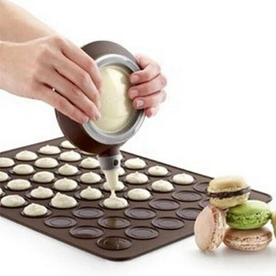 Silicone Macaron Macaroon Pastry Oven Bakeware Mould Sheet Mat 30-Cavity DIY Mold Bakeware Mat Useful tools