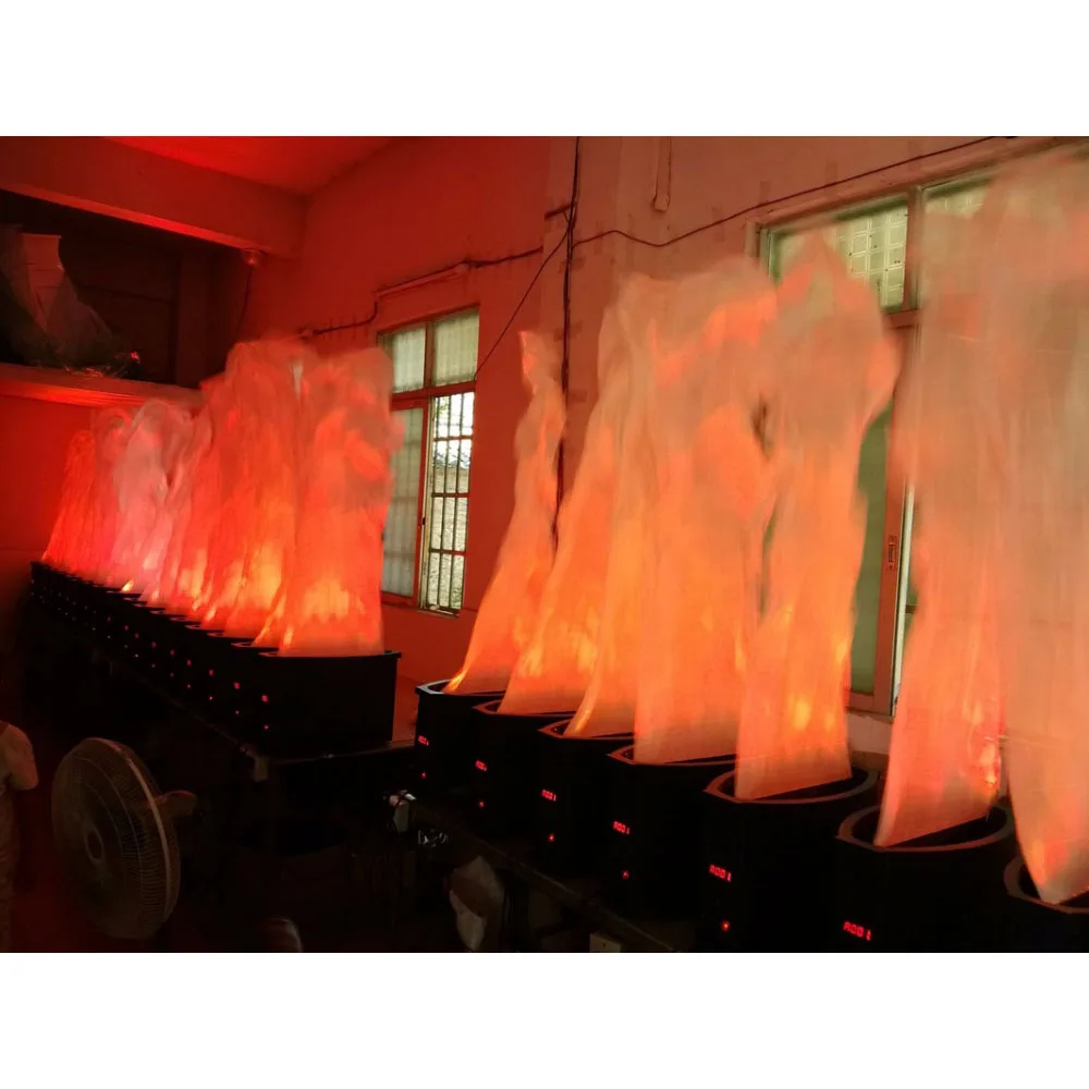 Mesin api api efek api khusus mesin api api api api kain sutra 3 Meter LED merah untuk pertunjukan Bar klub malam