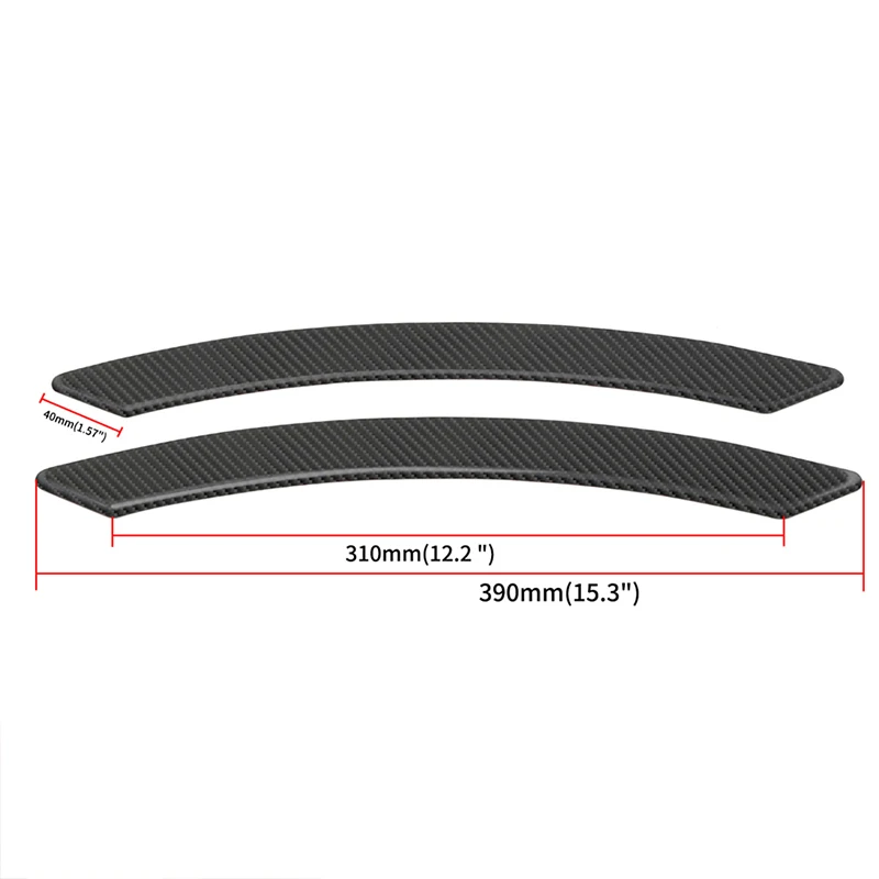 2Pcs Carbon Fiber Car Fender Wheel Eyebrow Protector/mudguard Sticker Extension Wide Arch Protector Stripe