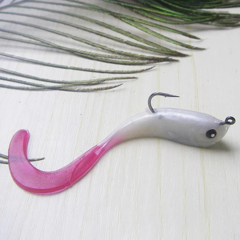 1pcs DYGYGYFZ 3D Fishing Lure 10g/10cm Soft Bait Capuchin Shad Worms Bass Pike Minnow Silicon Rubber Fishing Tackle